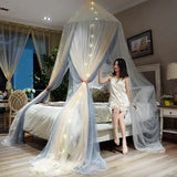 elvesmall Household Breathable Hanging Dome Mosquito Net Romantic Canopy Bed Valance Fringe Lace Tent Dream Room Decoration Mosquito Net