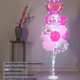 elvesmall 1.3M Table Balloons Stand Kit  with String Light Table Centerpiece Balloon for Birthday Baby Shower Christmas Party Decorations