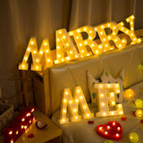 elvesmall DIY LED Letter Night Light Creative 26 English Alphabet Number Battery Lamp Romantic Wedding Party Decoration