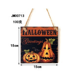 elvesmall  Wooden Halloween Pumpkin Ornament, Door, Wall Mount, Wall, Trick or Treat, Halloween Party, DIY Decoration