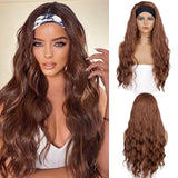 Synthetic Wigs Yaki Straight Headband Wigs for Women 28 inch Afro Kinky Straight Headband Wigs Ombre Heat Resistant