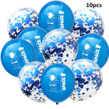 elvesmall Birthday Party Decoration Space Astronaut Rocket Theme Helium Latex Confetti Balloon Baby Shower Party DIY Event Favor Gifts,Q