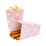 elvesmall 12pcs Baby Shower Disposable Tableware Chevron Paper Popcorn Boxes First Birthday Party Decorations Kids Adult Party Supplies