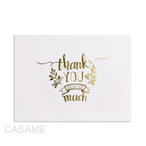 48pcs Mini Gold Embossed Thank you Card Valentine Happy Birthday Christmas Party Wedding Invitations Letter Greeting Cards