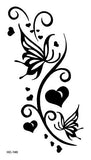 Rocooart Classic Black Tattoo Cat Bird Fake Tattoo Tatuajes Hand Tatouage Body Waterproof Temporary Tattoo Sticker Small Taty