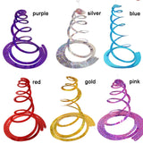 elvesmall 6pcs/pack New Party Decoration Wedding Party Ceiling Decoration Laser PET Double Hanging Swirls Mermaid Party Baby Shower Decor