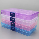 elvesmall 1pcs Plastic 6/815 Storage boxes Slots Adjustable packaging transparent Tool Case Craft Organizer box jewelry accessories