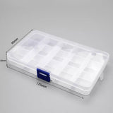 elvesmall 1pcs Plastic 6/815 Storage boxes Slots Adjustable packaging transparent Tool Case Craft Organizer box jewelry accessories