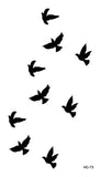 Rocooart Classic Black Tattoo Cat Bird Fake Tattoo Tatuajes Hand Tatouage Body Waterproof Temporary Tattoo Sticker Small Taty