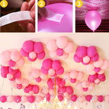 elvesmall  Flower Balloons Clips 5M Balloon Chain Glue Dot Birthday Party Wedding Arch Backdrop Decorations Globos Ballons Accessories