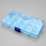 elvesmall 1pcs Plastic 6/815 Storage boxes Slots Adjustable packaging transparent Tool Case Craft Organizer box jewelry accessories