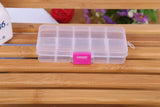 elvesmall 1pcs Plastic 6/815 Storage boxes Slots Adjustable packaging transparent Tool Case Craft Organizer box jewelry accessories