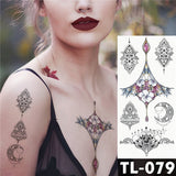 Water Transfer Dark Splash Ink Realistic Roses Temporary Tattoo Sticker Arm Leg Back Pattern Body Art Waterproof Fake Tattoo