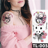 Water Transfer Dark Splash Ink Realistic Roses Temporary Tattoo Sticker Arm Leg Back Pattern Body Art Waterproof Fake Tattoo