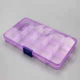 elvesmall 1pcs Plastic 6/815 Storage boxes Slots Adjustable packaging transparent Tool Case Craft Organizer box jewelry accessories