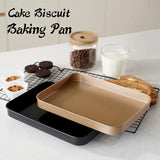 elvesmall 10" Non Stick Square Cake Pan Cheese Cookie Bread Pizza Baking Tray Carbon Steel Bread Cake Mold Baking Sheets Kitchen Supplies