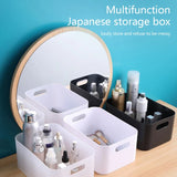 elvesmall   Black/ Transparent/ White Kitchen Plastic Storage Bins, Small Pantry Organizer Bins for Kitchen Bathroom Bedroom