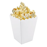 50pcs Paper Candy Cartons Popcorn Box Party Supplies White Popcorn Boxes Pop Corn Snacks Food Tub Wedding Kids Birthday Supplies