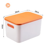 elvesmall Desk Sundries Storage Box with Lid Wardrobe Clothes Drawer Plastic Storage Basket Container Organizer for Cosmetics Small Things