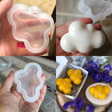 elvesmall Valentine's Day   Clouds Shape Candle Mold Silicone Molds Cute Jewelry Soap Making Mold Handcraft Ornaments Making Tool DIY Soap Mold moule bougie