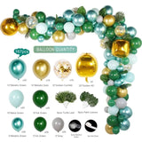 elvesmall Jungle Safari Bean Green Balloon Garland Arch Chain Wedding Birthday Party Decor Kids Latex Ballon Garland Baby Shower Party