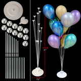 elvesmall 1Set 19 Tubes Balloon Stand Balloon Holder Column Confetti Balloons Baby Shower Birthday Party Wedding Decoration Supplies