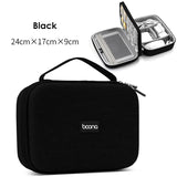 elvesmall Electronics Accessories Travel Organizer Hard Shell Digital Gadgets Storage Bag for Mac Adapter Mouse Data Cable Earphone HDD