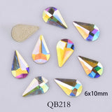 elvesmall 20pcs Crystals Nail Diamond Stone Strass AB Glass Rhinestones For 3D Nails Art Decorations Supplies Jewelry QB217-246A