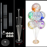 elvesmall 1Set 19 Tubes Balloon Stand Balloon Holder Column Confetti Balloons Baby Shower Birthday Party Wedding Decoration Supplies