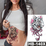 Waterproof Temporary Tattoo Sticker Old School Prajna Demon Knife Fake Tattoos Snake Rose Body Art Arm Fake Tatoo Women Men