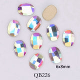 elvesmall 20pcs Crystals Nail Diamond Stone Strass AB Glass Rhinestones For 3D Nails Art Decorations Supplies Jewelry QB217-246A