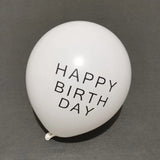 elvesmall 10pcs 10inch Happy Birthday To You Letter Latex Balloons Set White Air Helium Balloon Kids 1st Birthday Party Decoration Globos