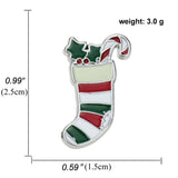 elvesmall Fashion Brooch Christmas Socks Badges Christmas Tree Elk Enamel Badge Small Brooch Women Fashion Party Gifts Home Decoration