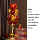 elvesmall 1.3M Table Balloons Stand Kit  with String Light Table Centerpiece Balloon for Birthday Baby Shower Christmas Party Decorations