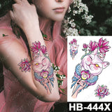 Waterproof Temporary Tattoo Sticker Old School Prajna Demon Knife Fake Tattoos Snake Rose Body Art Arm Fake Tatoo Women Men