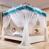 elvesmall Summer New Bed Curtain Shading Home Bedroom 1.8m Floor-standing Palace Dust-proof Mosquito Net Supplies 4 Corner Canopy For Room