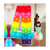 elvesmall   Balloon Number Filling Box Alphabet Frame Party Decoration Baby Shower Anniversary Decor Birthday Backdrop Photo Diy Wedding New