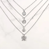 elvesmall  Trendy Butterfly Crystal Chain Necklace Choker for Women Multilayer Babygirl Letter Cross Pendant Necklaces Jewelry