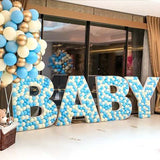 elvesmall   Diy Balloon Box letters Box Custom Name Mosaic Box Mosaic Number Alphabet Frames Balloon Decoration Baby Party Anniversary Decor