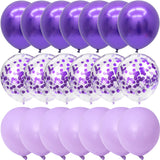 elvesmall Purple gold white confetti metal latex Balloons halloween Birthday Party Wedding Decorations baby shower globos Thanksgiving Day