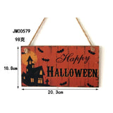 elvesmall  Wooden Halloween Pumpkin Ornament, Door, Wall Mount, Wall, Trick or Treat, Halloween Party, DIY Decoration