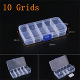 elvesmall Adjustable 3-36 Grids Compartment Plastic Storage Box Jewelry Earring Bead Screw Holder Case Display Organizer Container