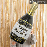 elvesmall 18/30 Big Size Helium Foil Balloon Birthday Party Decoration Adult Football Party Ballon Gold Crown Champagne Whisky Wine Globo