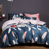 elvesmall 600TC Egyptian Cotton Flower Bird Digital Printing Bedding Sets 4pcs Bed Linen Duvet Cover Set Luxury Bed Sheets Pillowcases #s