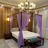 elvesmall Southeast Asian Style American Chinese Theme Hotel Inn Bed Curtain Yarn Curtain Custom Bed Curtain Hemp Yarn Mosquito Net