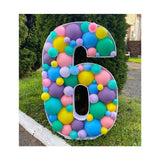 elvesmall   Balloon Number Filling Box Alphabet Frame Party Decoration Baby Shower Anniversary Decor Birthday Backdrop Photo Diy Wedding New