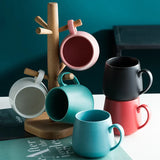 elvesmall  -  Ceramic Coffee Mug Creative Matte Pure Color Coffe Mugs Tumbler Cup Tea Milk Latte Porcelain Novelty Tumblers Cute Cups