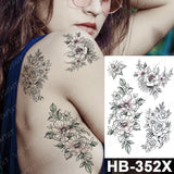 Waterproof Temporary Tattoo Sticker Old School Prajna Demon Knife Fake Tattoos Snake Rose Body Art Arm Fake Tatoo Women Men