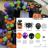 elvesmall Halloween Balloon Garland Arch Kit DIY Spider Halloween Balloons Garland Party Decoration Balloon Halloween Decoration