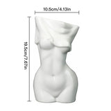elvesmall Creative Body Art Vase Nordic Style Flower Arrangement Home Decor Living Room Ornament Ceramic Hydroponic Vase